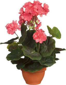 Mica Decorations Begonia Kunstplant in Pot - H37 x Ø35 cm - Zalm