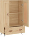 vidaXL - Hoge - kast - 69,5x31x115 - cm - bewerkt - hout - sonoma - eikenkleurig