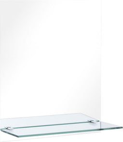 vidaXL - Wandspiegel - met - schap - 20x40 - cm - gehard - glas
