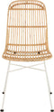J-Line stoel Emma - rotan/metaal - naturel/wit