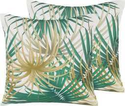 Beliani GAIANA - Tuinkussen set van 2 - Groen - Kunststof