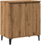 vidaXL - Dressoir - 60x35x70 - cm - bewerkt - hout - artisanaal - eikenkleur
