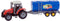Speelgoed tractor rood met aanhanger - Dutch Farm Serie 1:32