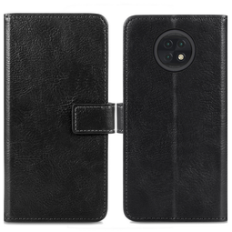 IMOSHION Luxe Bookcase - Geschikt voor Xiaomi Redmi Note 9T (5G) - 3 Pasjes - Zwart
