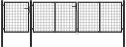 vidaXL - Poort - 400x100 - cm - staal - antraciet