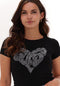 Guess Heart R3 - Dames T-Shirt - Glitter opdruk - Zwart