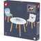 Janod Polar - Tafel met 2 Stoelen - Uitneembare potloodhouder - Geschikt vanaf 3 jaar (set van 1)
