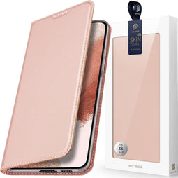 Dux - Ducis - Skin Pro hoesje voor Samsung Galaxy S23+ hoesje met klepkaartportemonnee roze standaard
