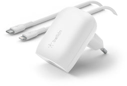 Belkin BoostCharge - 30 W USB-C PD 3.0 PPS-wandlader met USB-C naar Lightning-kabel