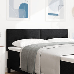 vidaXL - Hoofdbord - Met - Knopen - Tufted - Zwart - 140 - cm - Stof