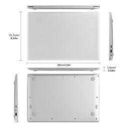 14 Zoll Laptop (Intel Celeron N3350 64bit 4GB DDR3 RAM 64GB eMMC, 10000mAh Akku, HD Webcam, Windows 10 vorinstalliert, IPS 1366 * 768 FHD Display) Notebook