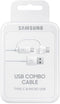 Samsung EP-DG930 - 2-in-1 Type-C en Micro-USB kabel - 1,5m - Wit