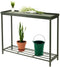 Pro Garden Plantenrek/plantentafel - groen - metaal - 75 x 23 x 60 cm - binnen en buiten - hoge tafel