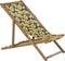 ANZIO - Strandstoel set van 2 - Lichthout/Geel/Bloemen - Polyester