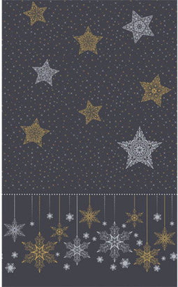 Duni - Tafelkleed l138b220 cm snowstrs blck