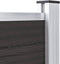 vidaXL - Schuttingpaneel - 175x105 - cm - HKC - zwart