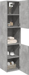 vidaXL - Badkamerwandkast - 30x30x130 - cm - bewerkt - hout - betongrijs