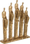 J-Line decoratie 5 Figuren Op Voet - polyresin - goud