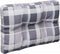 vidaXL - Palletkussen - 60x40x12 - cm - stof - ruitpatroon - grijs