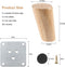 Set van 4 - 8 cm massief houten meubelpoten - voor stoelen, kast, slaapbank, bank - inclusief montageplaten, schroeven en viltglijders