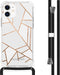 iMoshion Hoesje Geschikt voor iPhone 12 Mini Hoesje Met Koord - iMoshion Design Hoesje met Koord - Wit / Meerkleurig / Goud / White Graphic