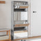 vidaXL Schoenenkast met spiegel 4-laags 63x17x134 cm grijs sonoma