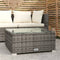 vidaXL - Tuintafel - 60x60x30 - cm - poly - rattan - en - glas - grijs
