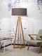 GOOD&MOJO Vloerlamp Everest - Donkergrijs/Bamboe - Ø60cm - Scandinavisch,Bohemian - Staande lampen voor Woonkamer - Slaapkamer
