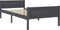 vidaXL - Bedframe - massief - grenenhout - grijs - 90x200 - cm