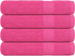 vidaXL - Handdoeken - 4 - st - 100x200 - cm - 360 - g/m² - 100% - katoen - roze