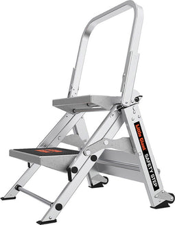 Little Giant veiligheidstrap 46 cm - 2 treden met beugel - belastbaar tot 150 kg - Little Giant werktrap - inklapbare trap