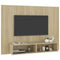 Tv-wandmeubel 120x23,5x90 cm bewerkt hout sonoma eikenkleurig