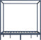 vidaXL - Hemelbedframe - massief - grenenhout - grijs - 120x200 - cm