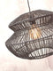 GOOD&MOJO Hanglamp Zanzibar - Rotan Zwart - Ø40x30cm - Modern - Hanglampen Eetkamer, Slaapkamer, Woonkamer