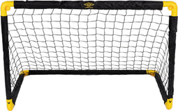 Umbro Voetbaldoel - Voetbalgoal 90 x 59 x 61 cm - Voetbal Goal Opvouwbaar - Makkelijk op te Bergen - Voetbal Training Doel voor Kinderen en Volwassenen - Kunststof - Zwart/ Geel