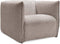 Liviza Fauteuil met armleuning Nuvio - Stof - Rechthoek Grijs - 69 cm , 97 cm , 92 cm