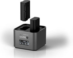 Hähnel ProCube2 - DSLR Lader - Dubbele lader voor 2 Nikon accu's - Zilver
