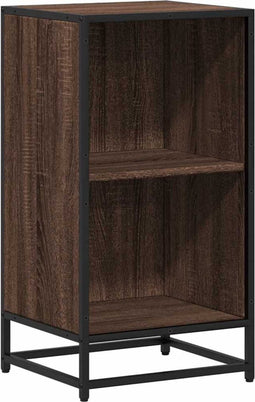vidaXL - Boekenkast - 40x35x76 - cm - bewerkt - hout - bruin - eikenkleur