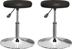 vidaXL - Eetkamerstoelen - 2 - st - kunstleer - zwart