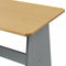 vidaXL - Eettafel - met - bankje - REINE - massief - grenenhout - honingbruin&grijs