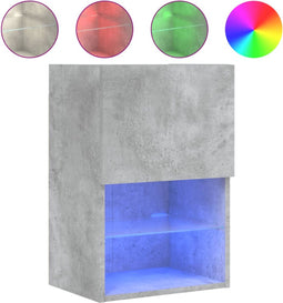 vidaXL - Tv-meubel - met - LED-verlichting - 40,5x30x60 - cm - betongrijs