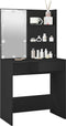 vidaXL - Kaptafel - met - LED-verlichting - 74,5x40x141 - cm - zwart