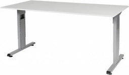 Verstelbaar Bureau - 160x80 wit - alu frame