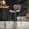 AnLi Style Barstoel ronde buis boucle grijs