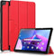 Lunso - Geschikt voor Lenovo Tab M10 Gen 3 (3e generatie) - Tri-Fold Bookcase hoes - Rood