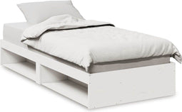 vidaXL - Slaapbank - zonder - matras - 90x200 - cm - massief - grenenhout - wit