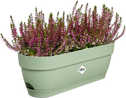 Elho Vibia Campana Balkonbak 50 - Plantenbak met afwateringsgat - Ø 49.0 x H 17.0 cm - Pistachegroen