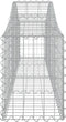 vidaXL - Schanskorven - 4 - st - gewelfd - 200x30x40/60 - cm - ijzer