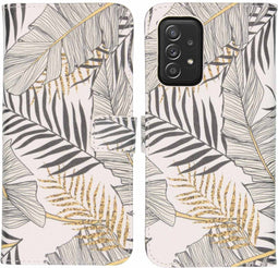 iMoshion Hoesje Geschikt voor Samsung Galaxy A52 (5G) / A52s / A52 (4G) Hoesje Met Pasjeshouder - iMoshion Design Softcase Bookcase - Meerkleurig / Glamour Botanic