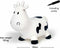 BS Toys Springkoe - Jumpbal - Skippybal koe - Zithoogte 27cm - Wit/Zwart